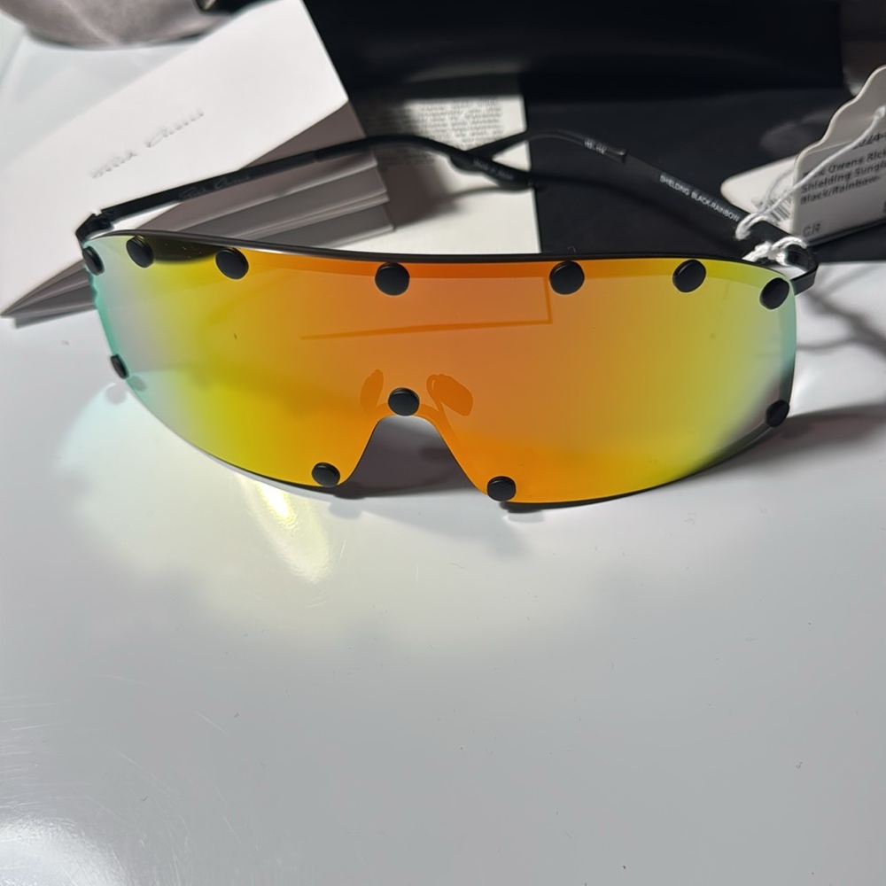 Rick Owens shielding sunglasses black rainbow NWT